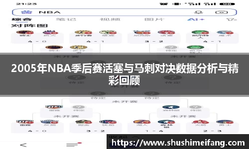 2005年NBA季后赛活塞与马刺对决数据分析与精彩回顾